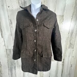 Breeches Vintage Wool Alpaca Blazer – Brown Herringbone Tweed –  made in USA